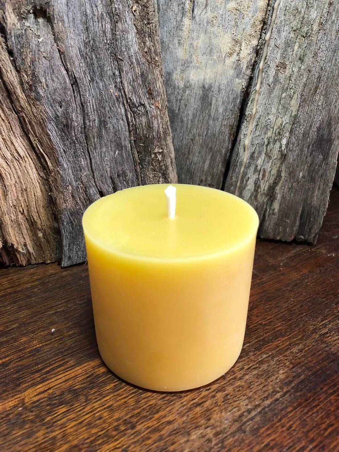 'Tree House' Small Beeswax Pillar Candle