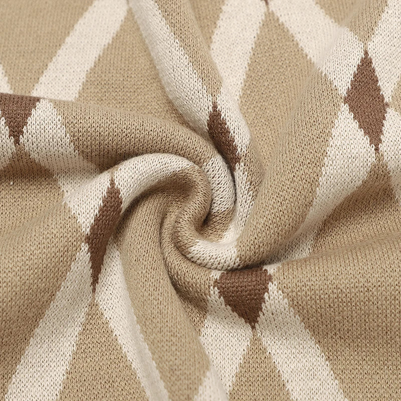 Cozy Plaid Dark Khaki Baby Blanket