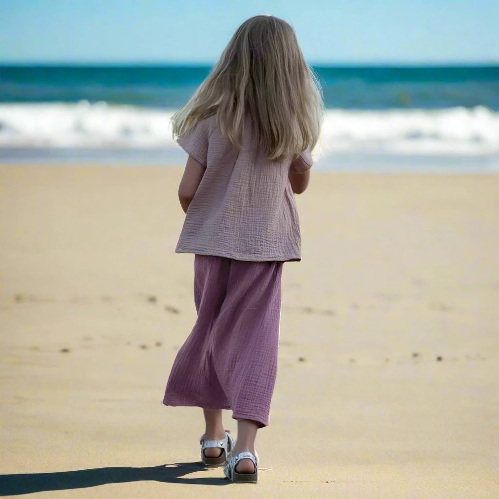 'Bobbi' 100% Cotton Wide-Legged Pants