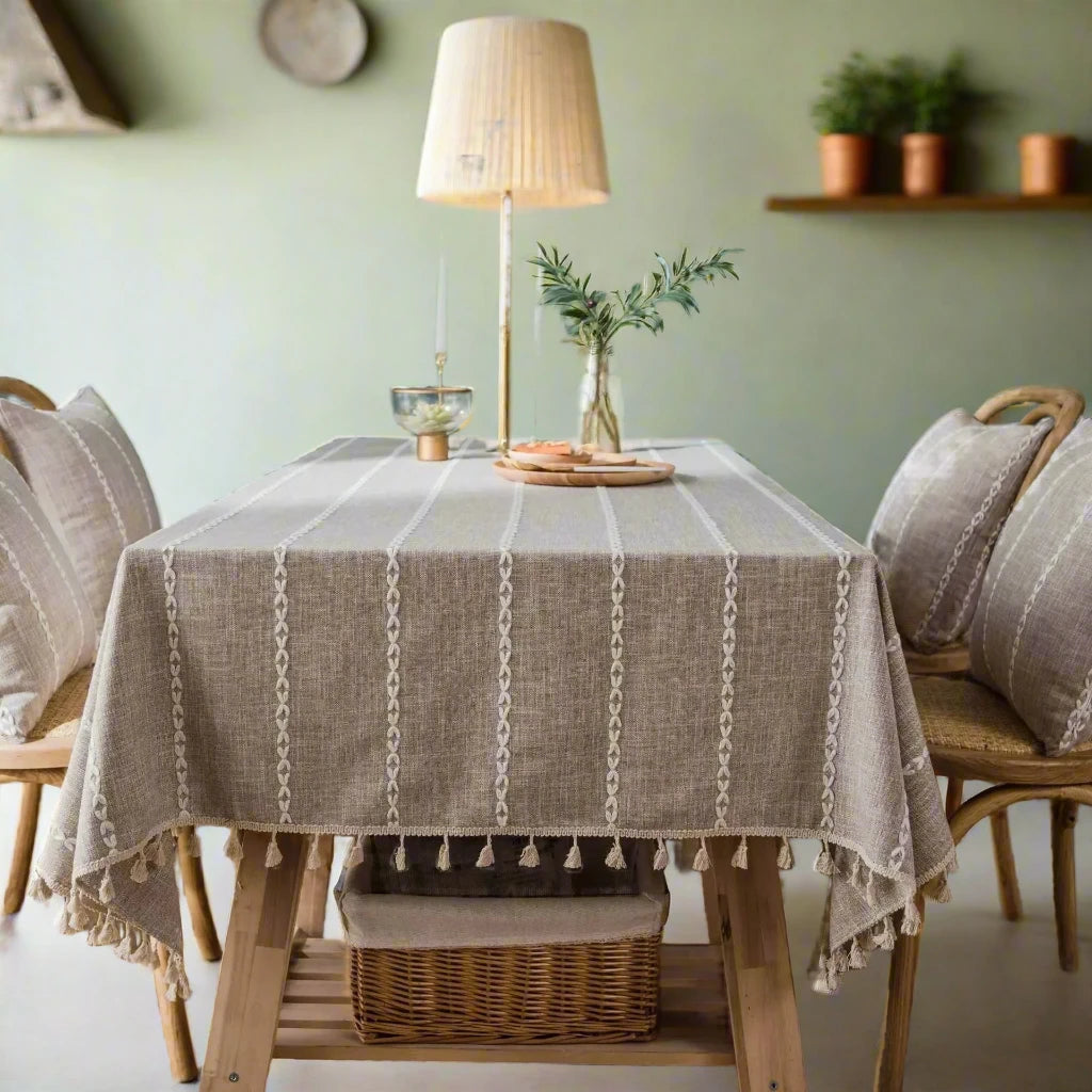 Melrose Cotton Linen Tablecloth