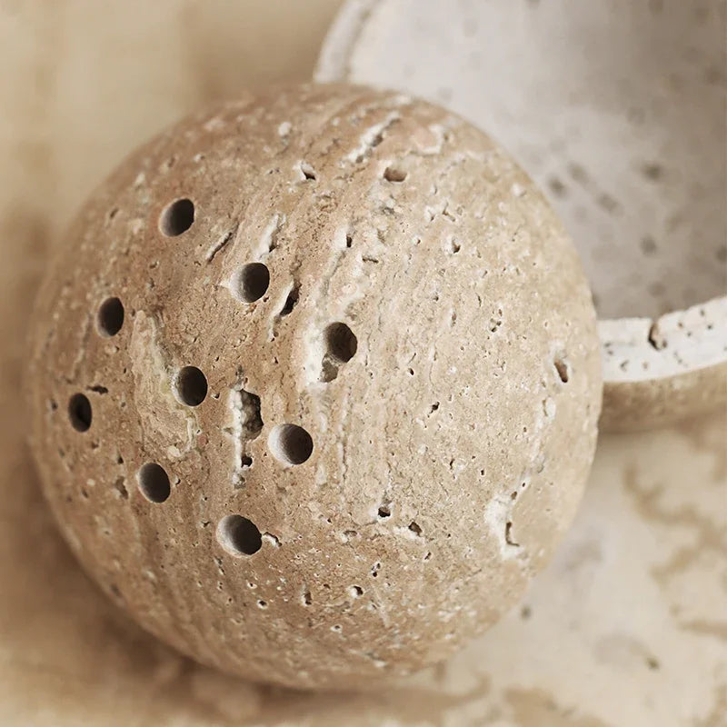 10cm Wabi-Sabi Style 9 Holes Sphere Incense Burner