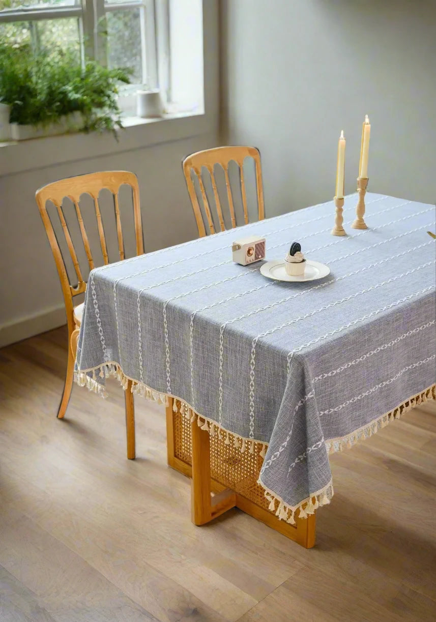 Melrose Cotton Linen Tablecloth