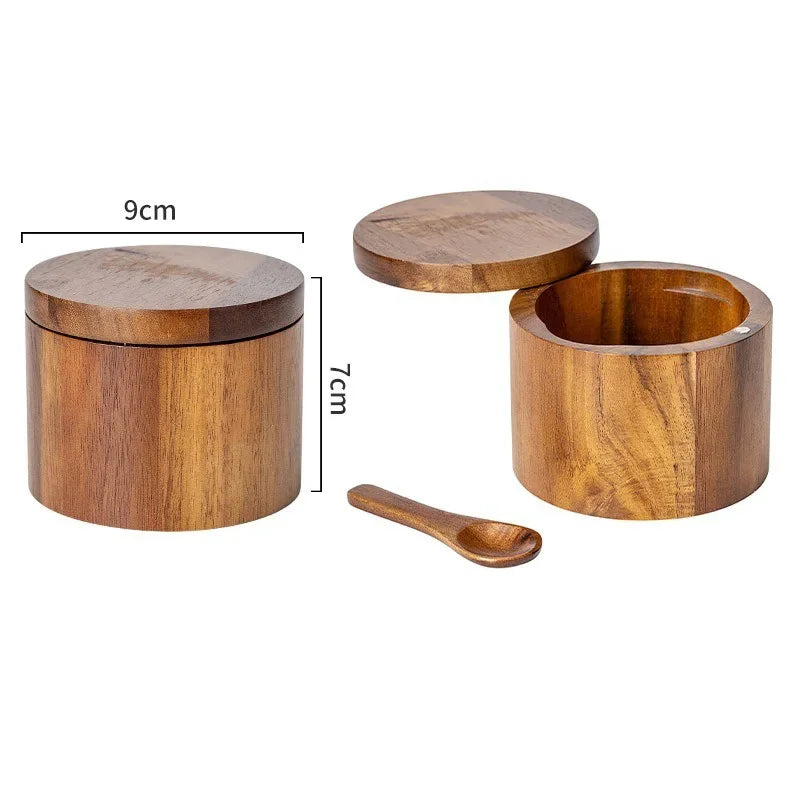 Acacia Salt Tank Seasoning Box