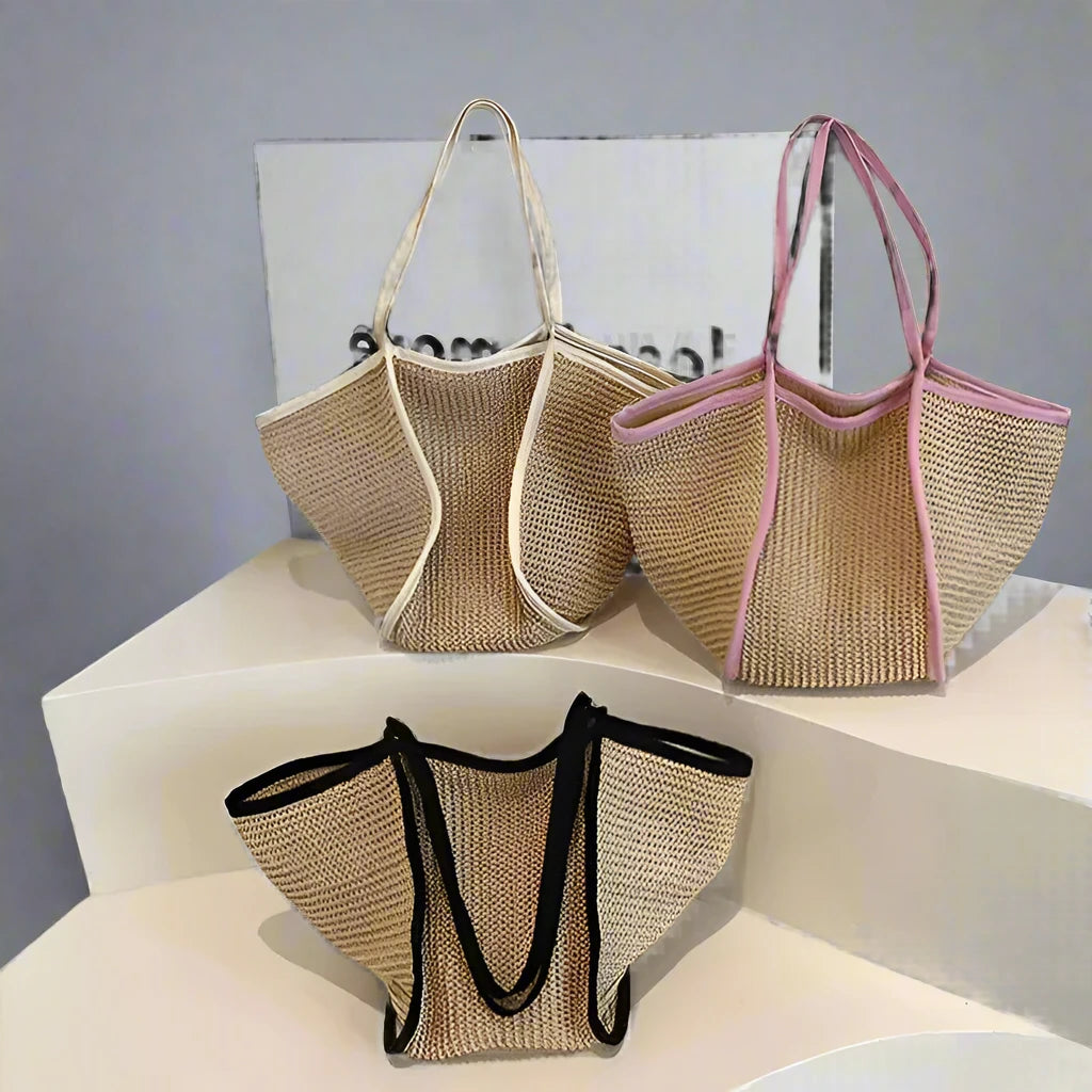Coastal Breeze Woven Tote Bag