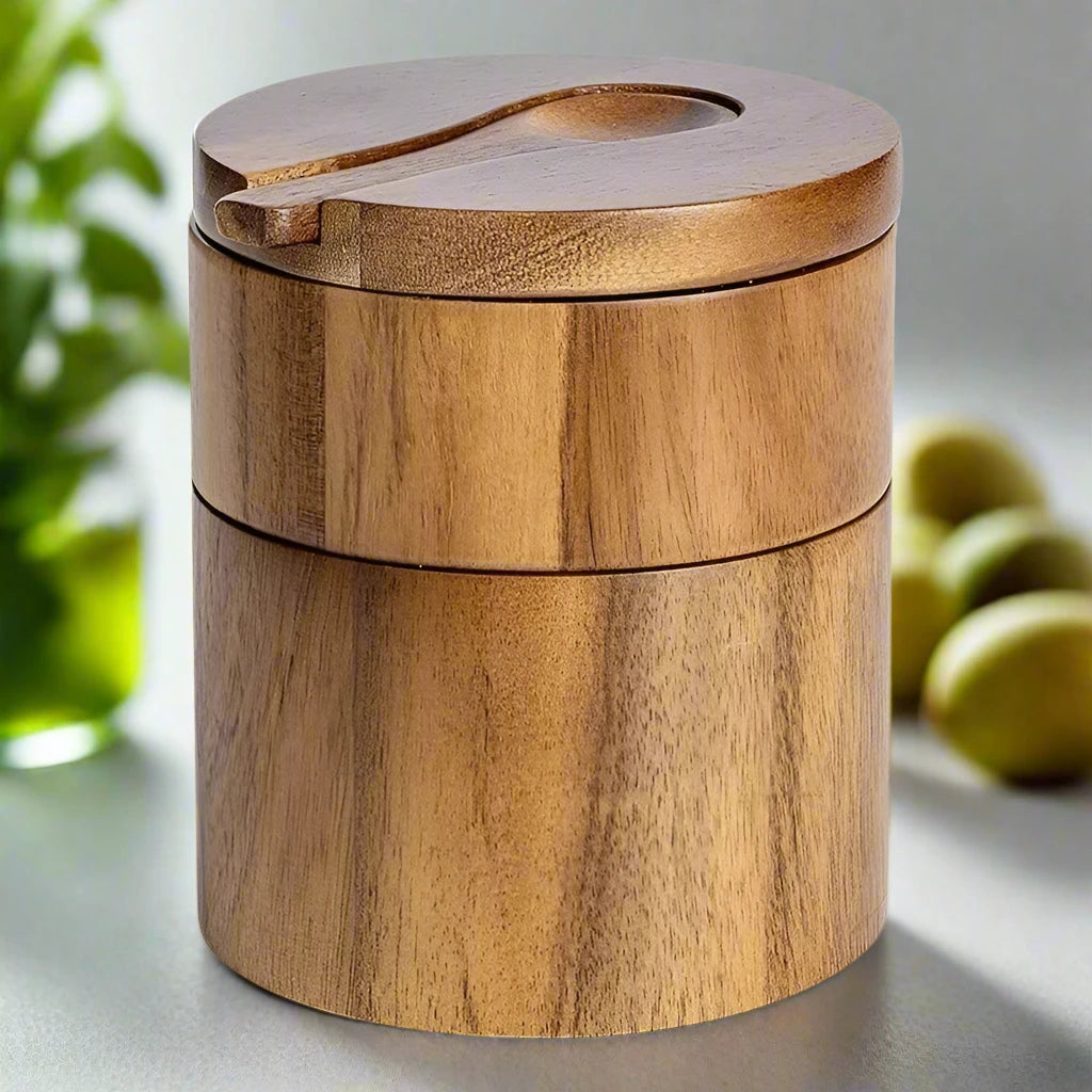Acacia Salt Tank Seasoning Box