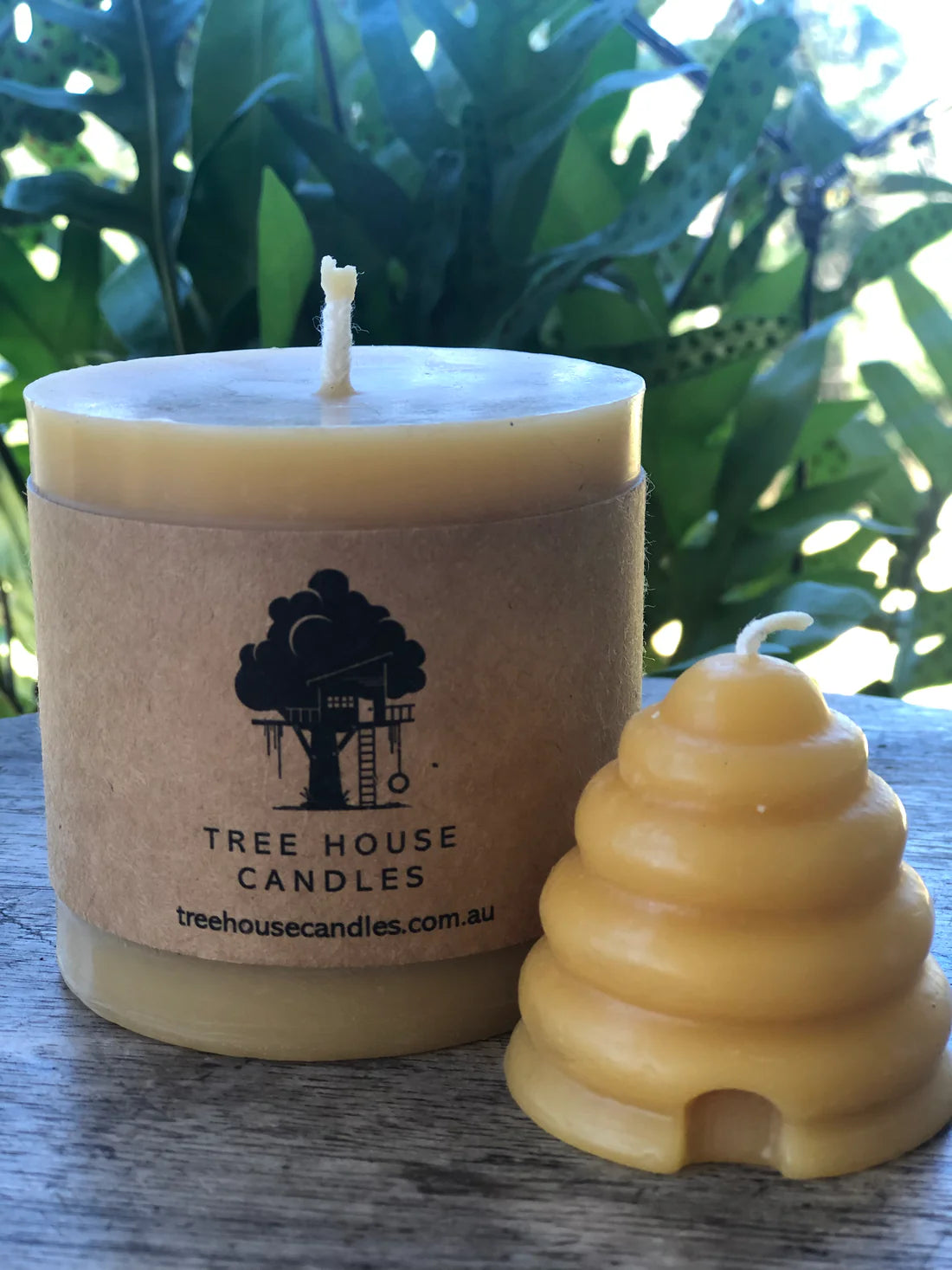 'Tree House' Beeswax Candle Duo