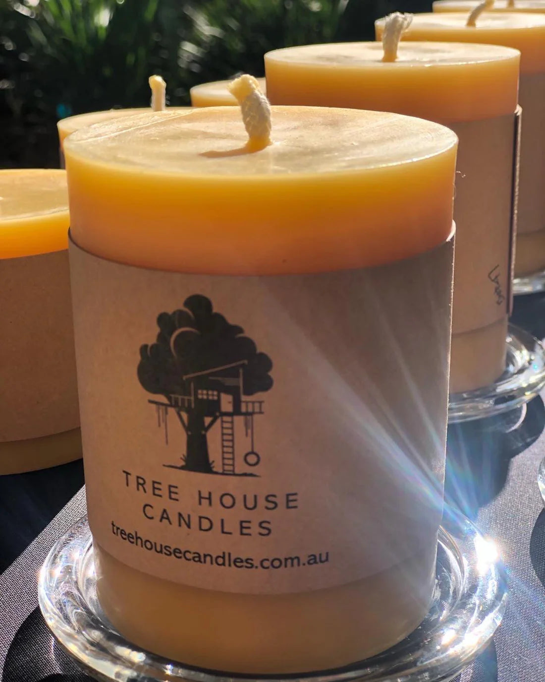 'Tree House' Medium Beeswax Pillar Candle