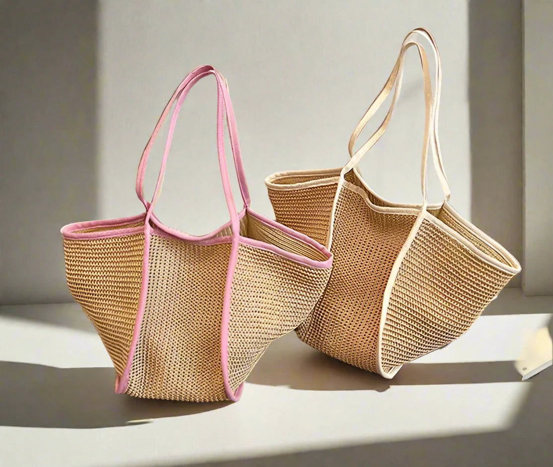 Coastal Breeze Woven Tote Bag