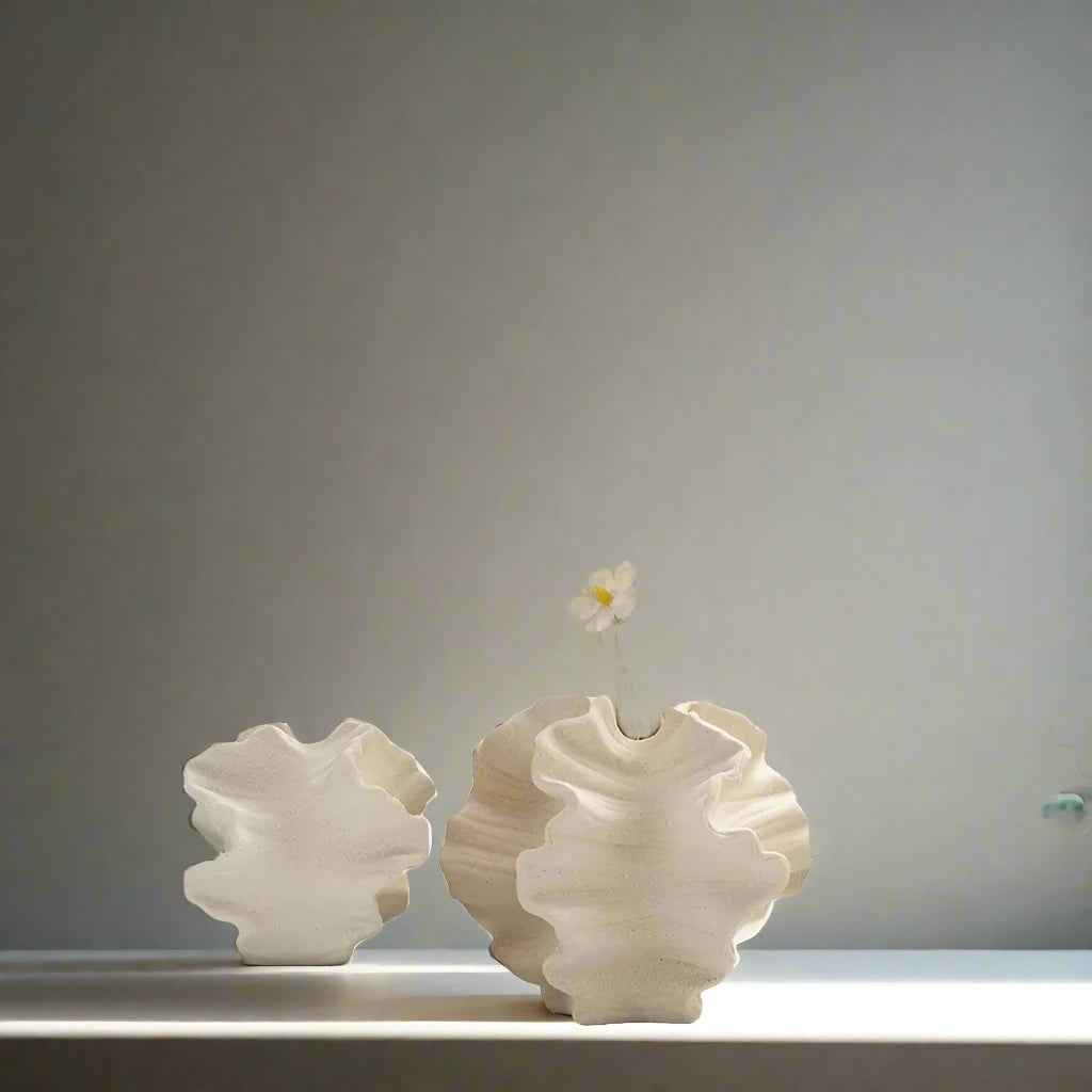 Nordic White Coral Vase