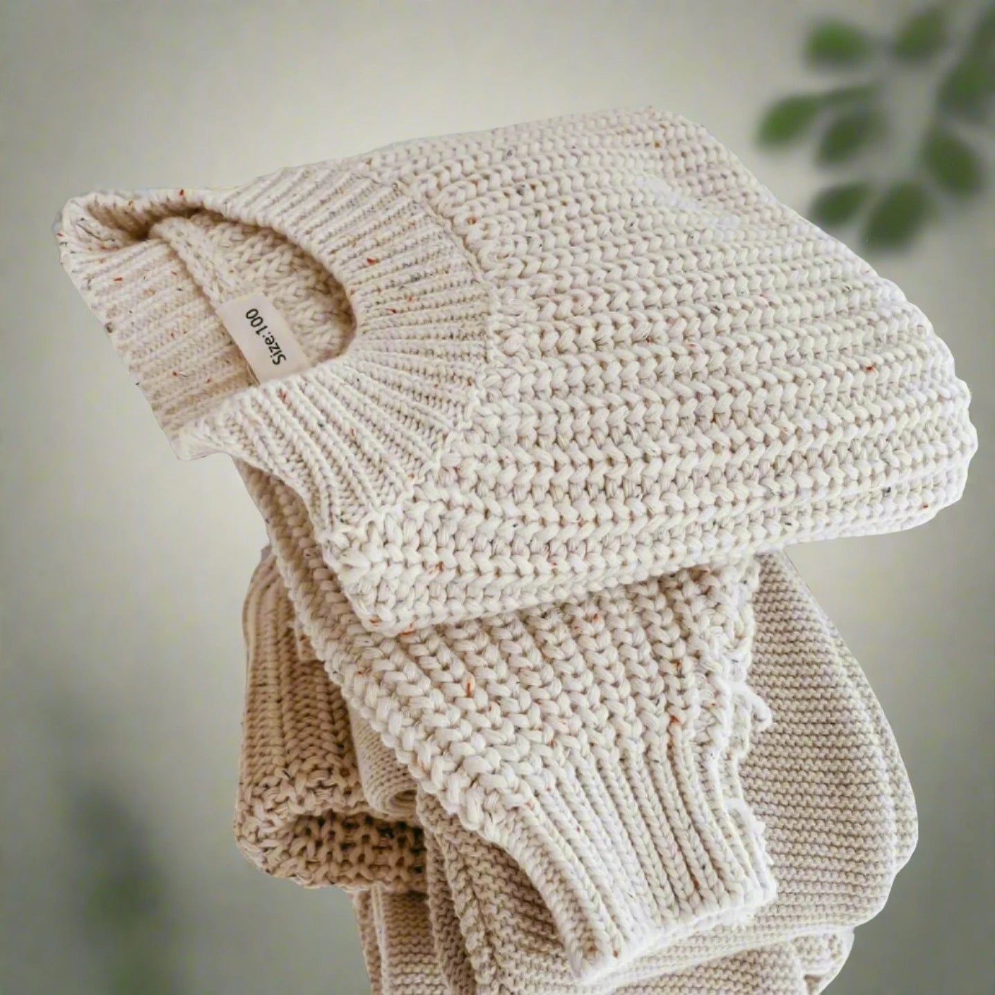 'Ainsley' White Baby Sweater
