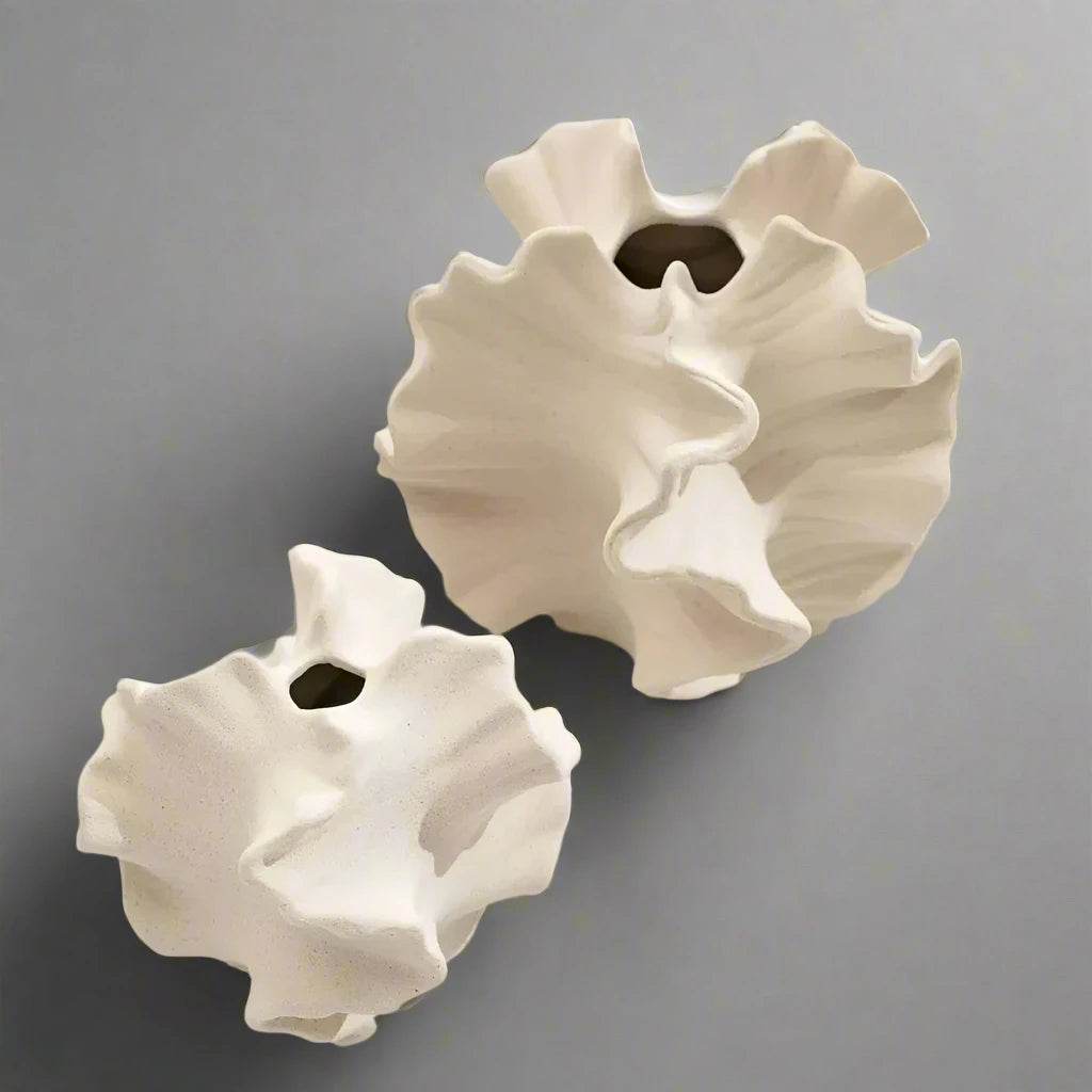 Nordic White Coral Vase