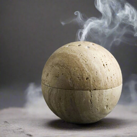 10cm Wabi-Sabi Style 9 Holes Sphere Incense Burner