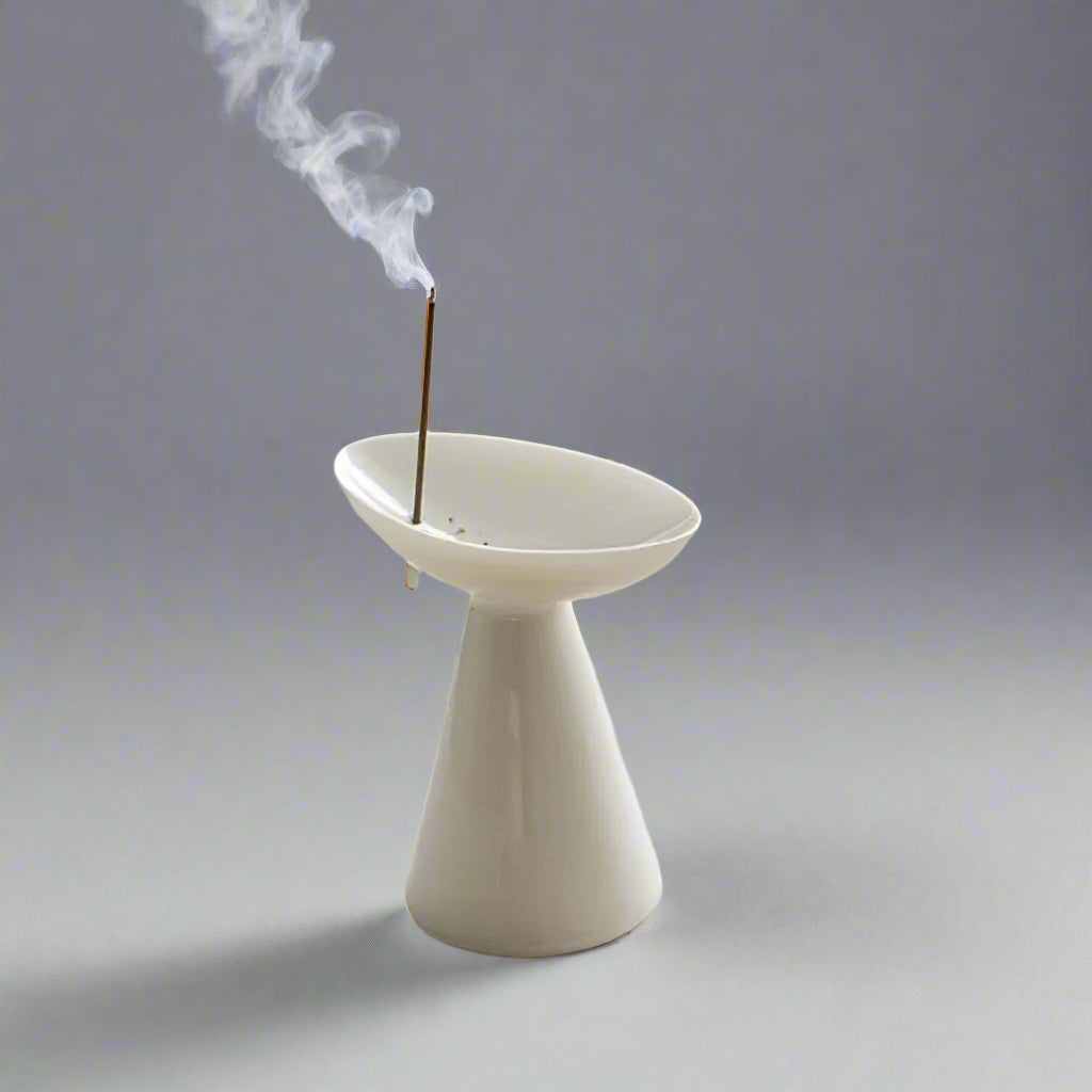 White Porcelain Stick Incense Holder