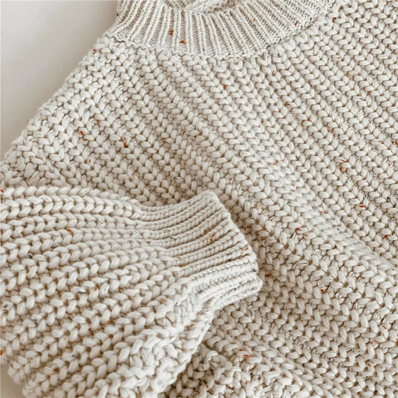 'Ainsley' White Baby Sweater