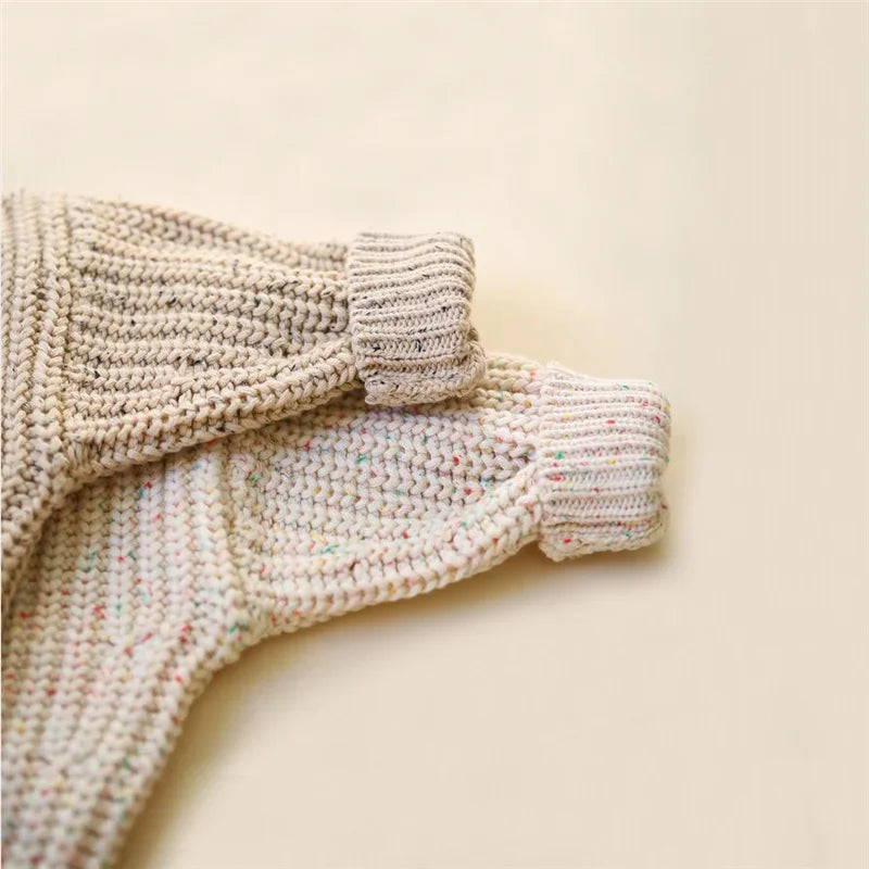 'Ainsley' White Baby Sweater